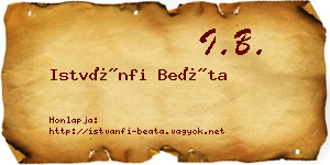 Istvánfi Beáta névjegykártya